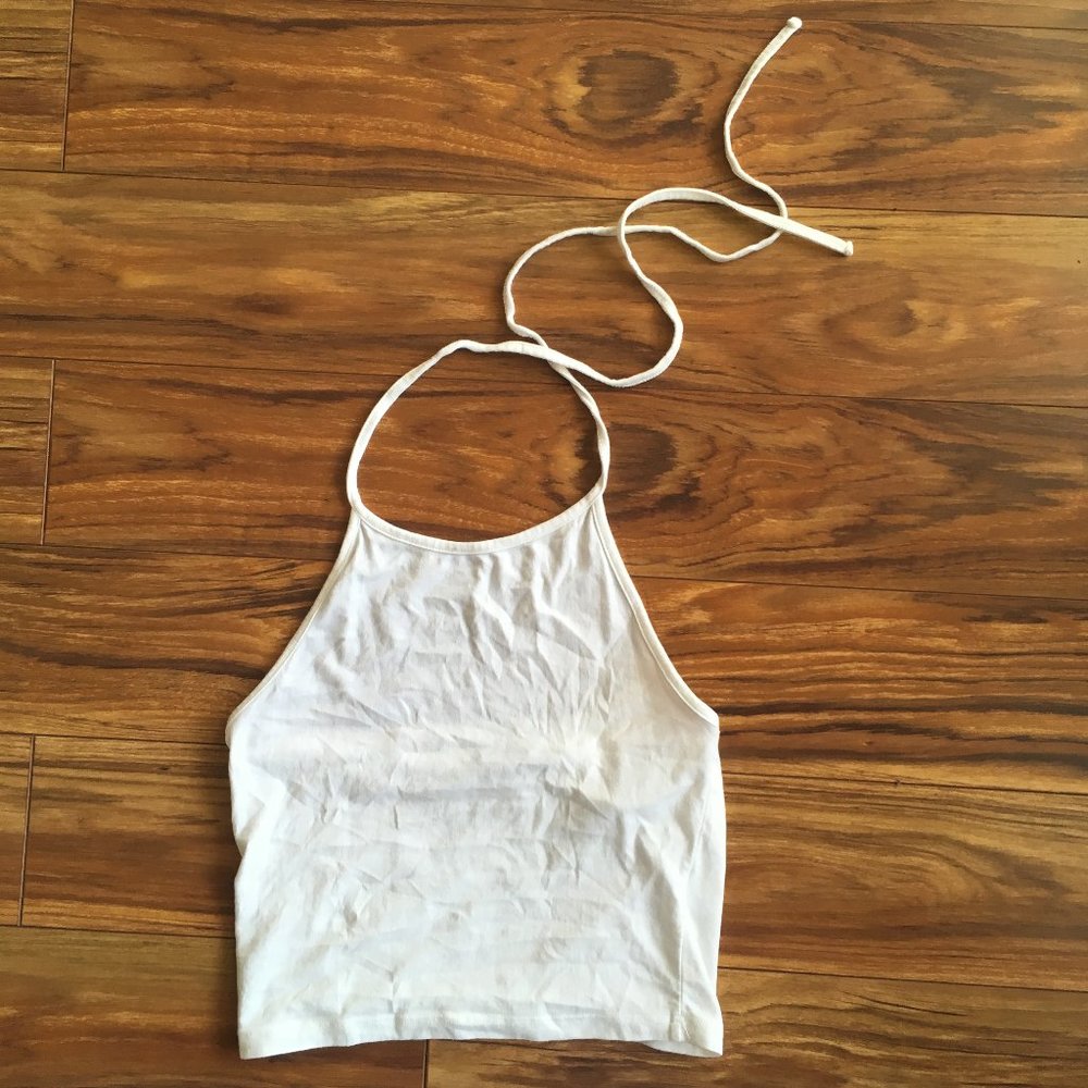 NWOT Brandy Mellville White Halter Tank